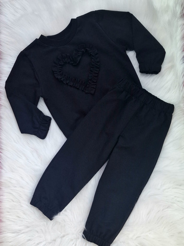 Mia Felpa bambino Bambarillo nero - cotone ed elastan, morbida maglia felpata | Comfort e stile