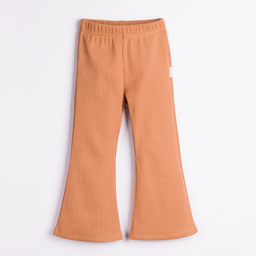 Nicol Tosia 225213 Pantaloni a zampa per bambina a coste marroni in cotone