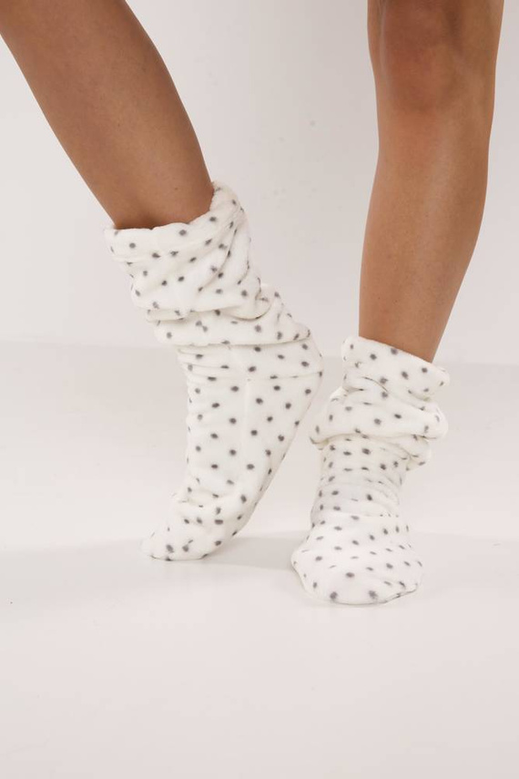 553/554 Calzini Wellsoft Smooth De Lafense - ecrù a piccoli punti