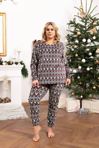 Iceland Fleece Set da donna Italian Fashion - stampa grafite