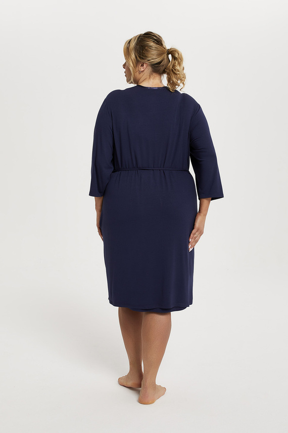 Song Accappatoio donna manica 3/4 Moda italiana - blu navy