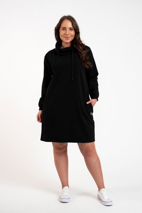 Tunica a maniche lunghe da donna Malmo Moda Italiana - nero