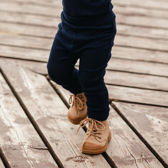 Leggings Merino Eevi - blu navy, in lana merino, cresce con il bambino