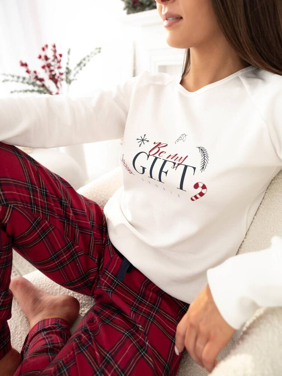 Pigiama da donna Maribel Interlock Sensis - crema