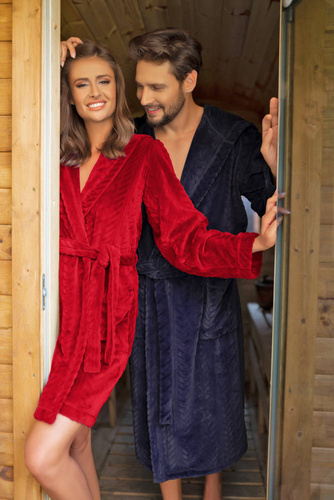 Zala vestaglia da donna in pile Moda italiana - rosso