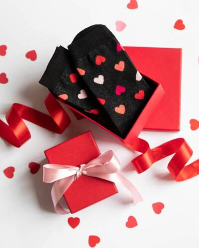 M30D Serce Calze lunghe da uomo Moda Italiana - nero