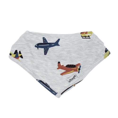 219076 Sciarpa Willy baby Nicol - cotone, grigio con aerei