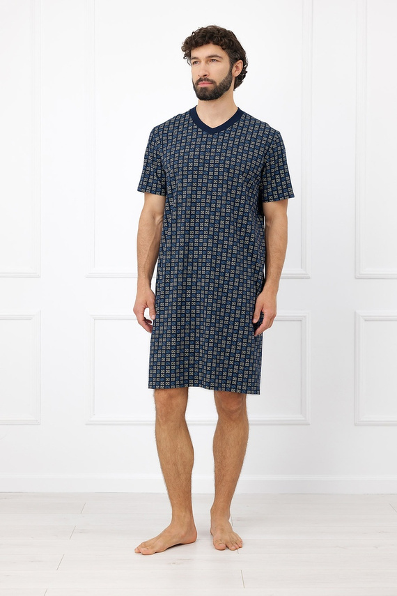Camicia da notte uomo Niger Italian Fashion cotone manica corta