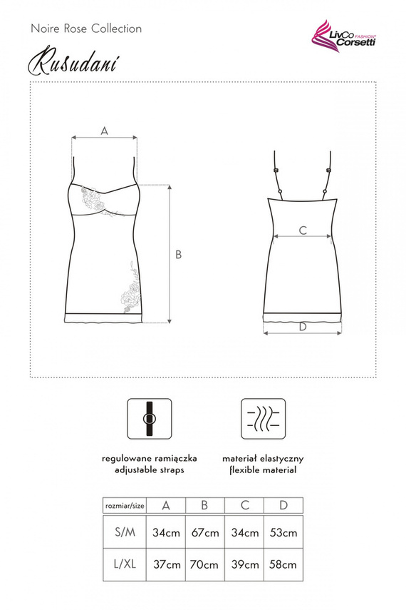 Rusudani LC 90365 LivCo Corsetti Moda chemise