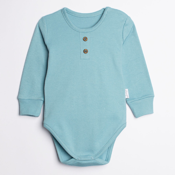 Body neonato Nicol Figo 223098 100% cotone manica lunga blu