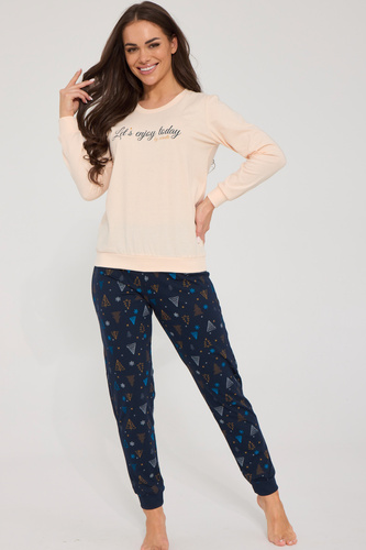Cornette Enjoy 2 671/486 pigiama donna 100% cotone pantaloni lunghi