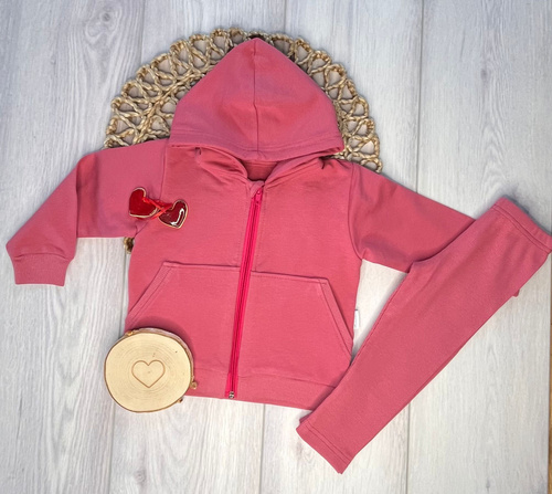 Mamatti DR2155 tuta da ginnastica per bambina - set da malaga alla moda con cappuccio