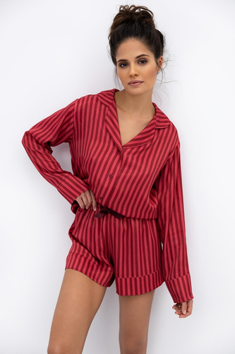 Pigiama Vivienne Sensis donna - viscosa, con zip, a righe