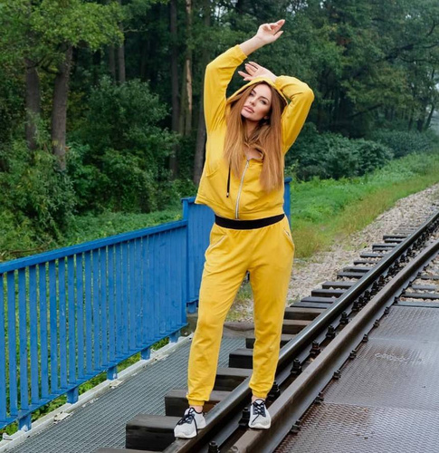 619 New York Forex tuta da ginnastica da donna - miele