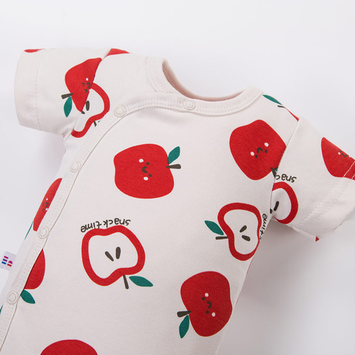 Body neonato Eevi Snack Time manica corta cotone elastico comodo