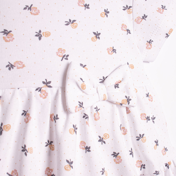 Nicol 220159 body vestitino bimba cotone floreale con volant