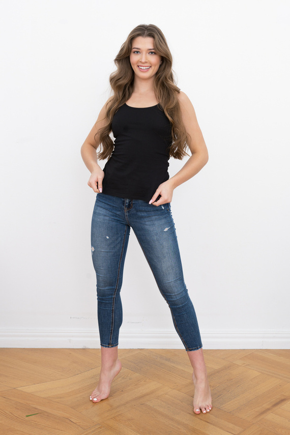 Camicia Ibiza donna a spalla larga Moda italiana - nero