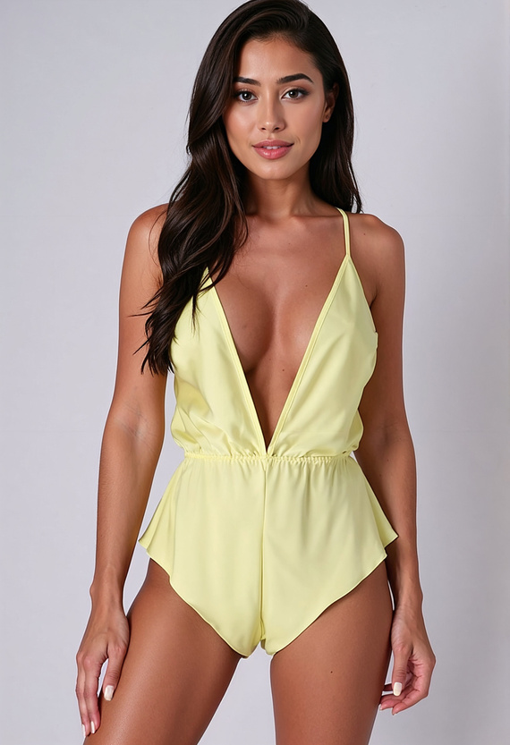 Sensie Body Lemon Passion giallo - body elegante da donna