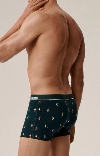 2GMH-031/25 Boxer Atlantic da uomo - cotone con elastan, fantasia colorata, confezione da 2 pezzi