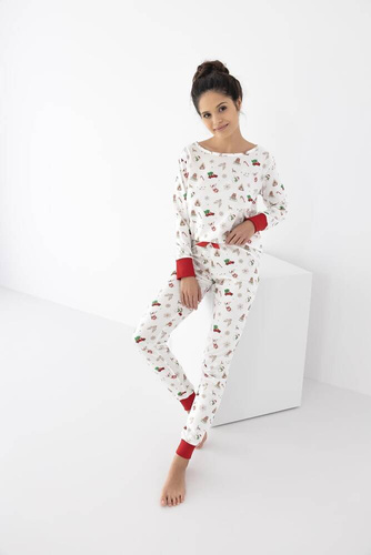Pigiama donna Samantha Sensis -ecru