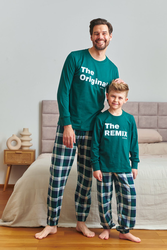 7341 Doctor Nap - Pigiama da uomo "The Original" | 100% cotone, produzione polacca - smeraldo