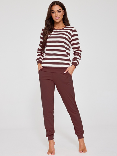 Pigiama donna Cornette Molly 635/475 marrone – 100% cotone comfort