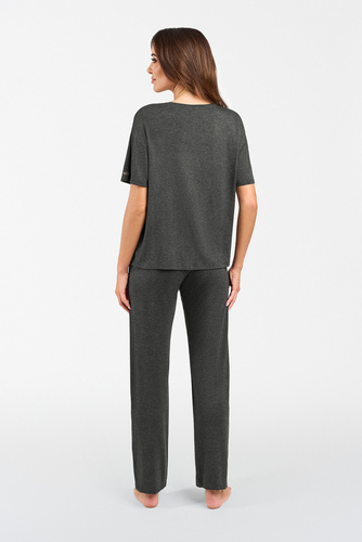 Akord Donna set manica corta, pantaloni lunghi Moda italiana - melange scuro