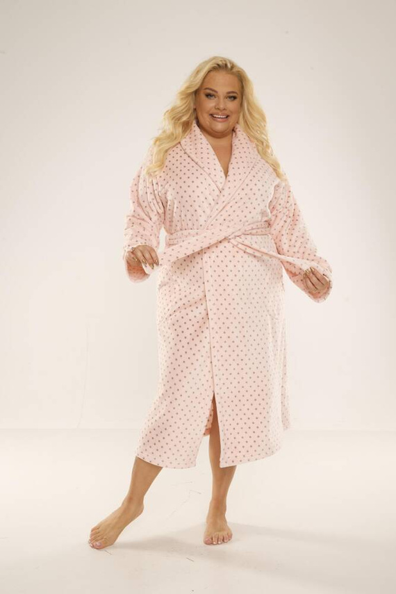 548 Accappatoio da donna Melanie Long Forex - Salmone