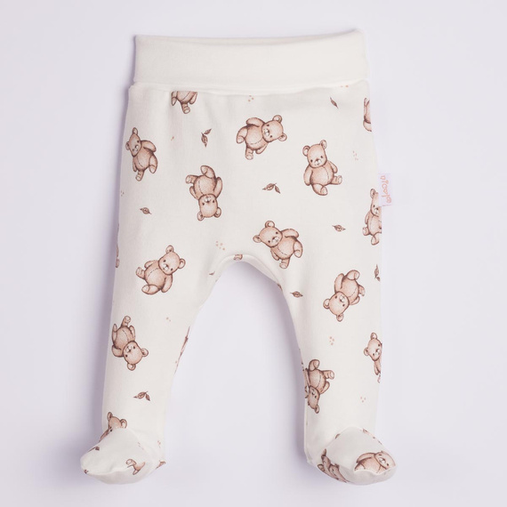 Pantaloni neonato Figo Nicol Koala 100% cotone bianchi