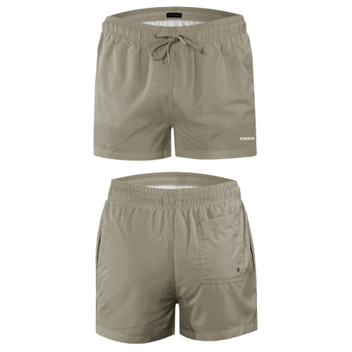 Sesto Senso costume da bagno uomo shorts mare ad asciugatura rapida tasche khaki