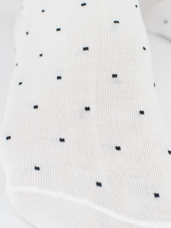 Calzini donna invisibili Noviti ST077 – modal, pois, cuciture piatte ecru