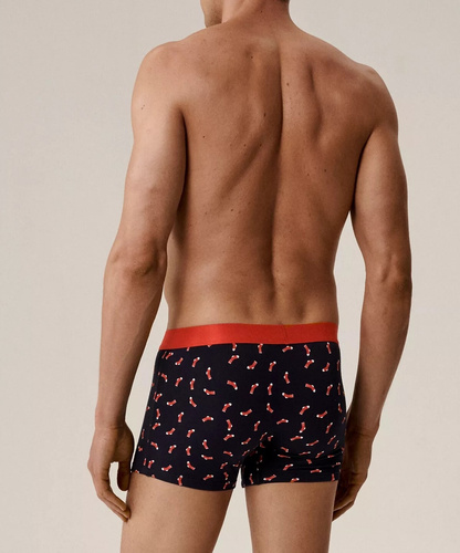 Boxer 2GMH-027/25 Atlantic blu navy - boxer da uomo in cotone in confezione natalizia