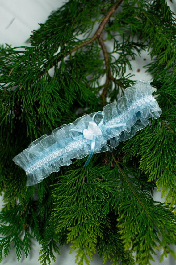 221 De Lafense giarrettiera in chiffon - azzurro