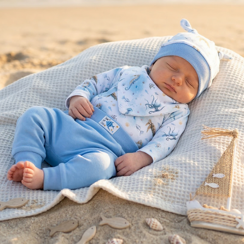 Completo neonato SEA OF JOY NINI cotone biologico OEKO-TEX morbido sicuro