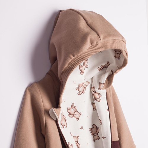227272 Nicol BENEK Pagliaccetto con fodera orsetti + scarpine primi passi marrone