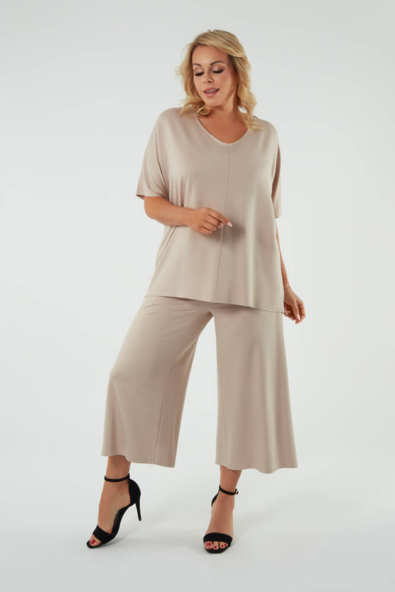 Soler Camicetta a maniche corte Moda italiana - beige