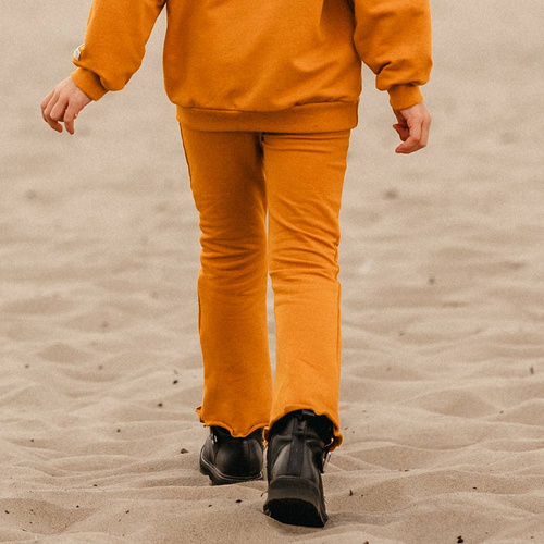 Leggings Simply Comfy per bambini, pantaloni a campana Eevi honey- 100% cotone, comodi e alla moda