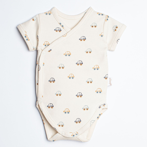 Body incrociato Nicol 222094 100% cotone manica corta con macchinine