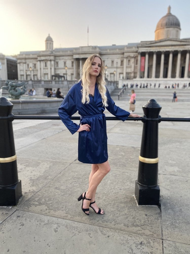 797 Vestaglia classica da donna Forex - blu navy