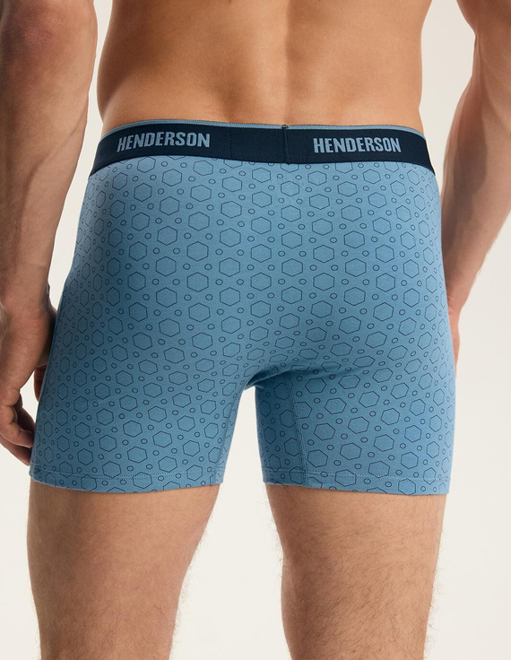 Bokserki męskie Henderson 44513 Brex 2-pak in cotone con elastico largo e logo