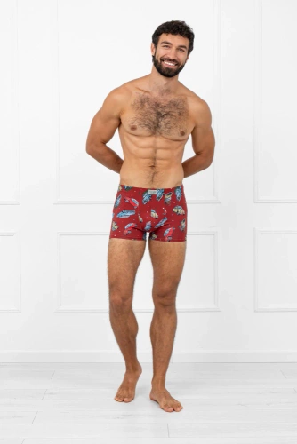 Boxer da uomo retrò Moda Italiana - cotone, elastan, motivo festivo