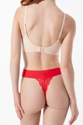 Julimex Scarlet String Maxi rosso - perizoma senza cuciture con pizzo Linea invisibile