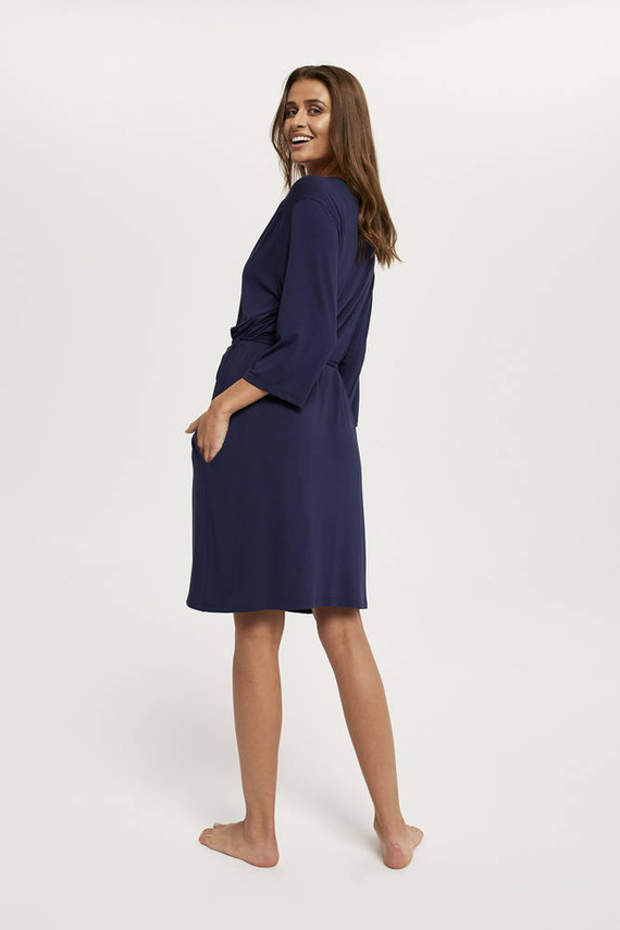 Song Accappatoio donna manica 3/4 Moda italiana - blu navy