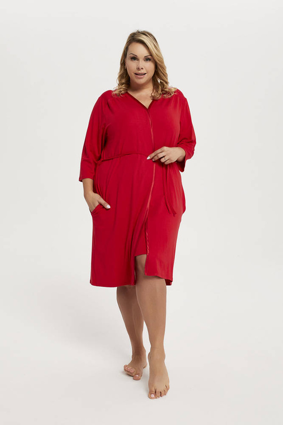 Song Accappatoio da donna con maniche a 3/4 Moda italiana - rosso