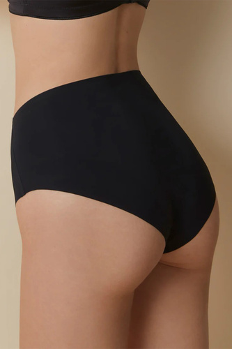 503 Maxi slip donna Braga Selene nero - a vita alta, senza cuciture, modellante