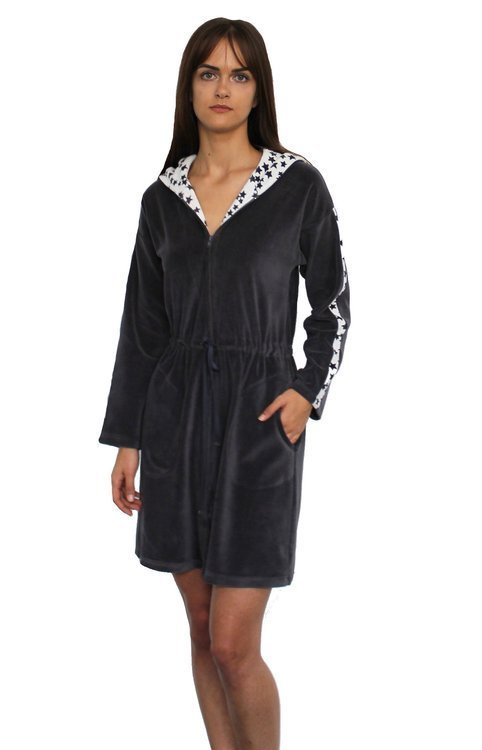 438 Marisol Accappatoio da donna - grafite