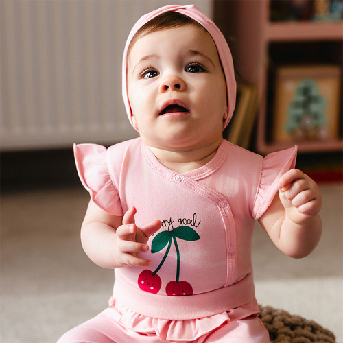 Body neonato Eevi Cherry manica corta cotone elastico comodo