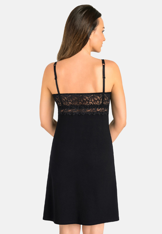 Camisola da notte Teyli 2813 Plus in viscosa per seno grande con pizzo