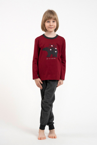 Morten Pigiama bambino Moda italiana bordeaux/c.melange