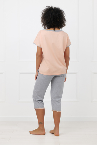 Pigiama Sabrina Italian Fashion 100% cotone – manica corta, pantaloni 3/4